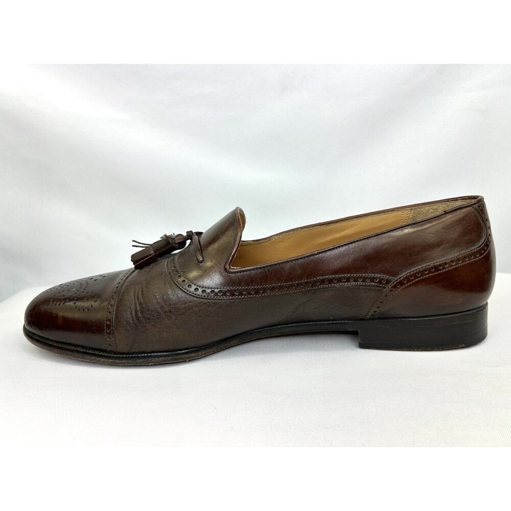 Mezlan Men's Brown Havana Tassel Cap Toe Loafer Shoes 13 M - Picture 7 of 10
